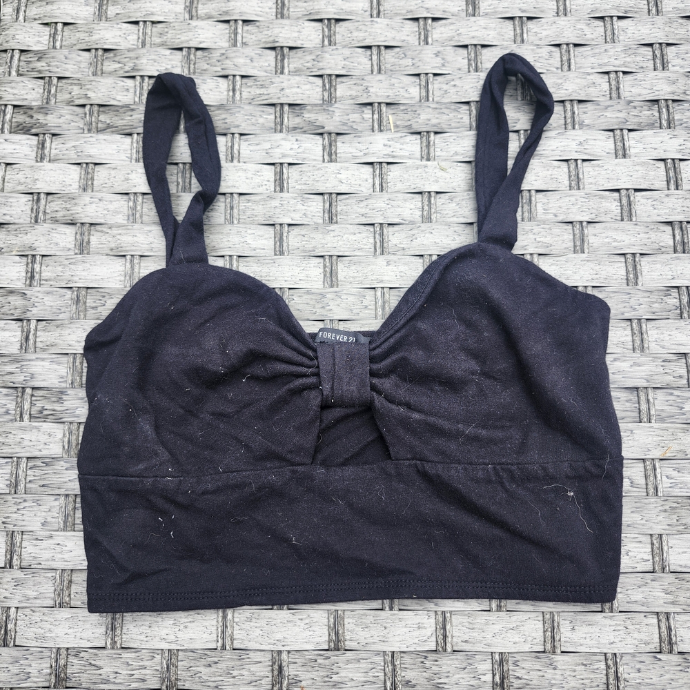 Forever 21 Midnight Black Cropped Top